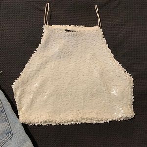 Sequin Halter Neck Cami
